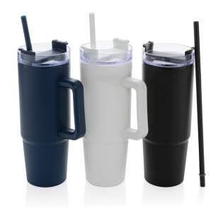 Introducing the Tana double wall plastic tumbler, a 900ml tumbler made from 80% recycled material for low impact hydration. Whether you're working, exercising, or travelling, this tumbler is your ideal companion. The advanced lid features a rotating ...