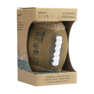 Ballon de rugby (Ø 10 cm) de la première gamme au monde d'équipements de plage et de sports de plein air durables fabriqués à partir de plantes. Une combinaison de jute, de caoutchouc naturel et de bois.  Waboba utilise des matériaux respectueux de l'environnement et reverse une partie de ses bénéfices à des organisations engagées dans la protection et la préservation de l'environnement. NOTE: Il n'est pas possible d'imprimer sur ce produit. NOTE: Il n'est pas possible d'imprimer ce produit. Ce produit est uniquement livré sans impression. Chaque article est fourni dans une boite individuelle en papier kraft marron.