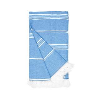 This beautiful recycled hammam towel is made from only recycled materials. Most of the plastic used for this hammam towel comes straight from the ocean! We work together with various fishermen to use the collected plastic for our hammam towels. Almos...
