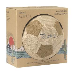 Football (Ø 21,6 cm) de la première gamme au monde d'équipements de plage et de sports de plein air durables fabriqués à partir de plantes. Une combinaison de jute, de caoutchouc naturel et de bois.  Waboba utilise des matériaux respectueux de l'environnement et reverse une partie de ses bénéfices à des organisations engagées dans la protection et la préservation de l'environnement. NOTE: Il n'est pas possible d'imprimer ce produit. Ce produit est uniquement livré sans impression. Chaque article est fourni dans une boite individuelle en papier kraft marron.