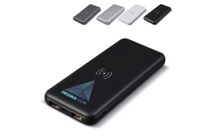 This 8.000mAh metallic design powerbank is from the 'Elite' series. Ideal to charge mobile devices using a charging cable or wirelessly. The powerbank has two USB-A ports and a Type-C port, making it compatible with a variaty of charging cables. A po...