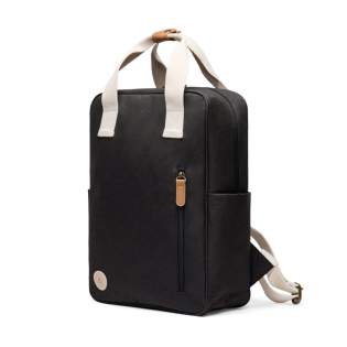 Keep it light with this classic yet subtly sporty backpack, crafted from RCS certified recycled polyester and accented with contrasting details. The backpack offers a convenient front zip pocket and two open side pockets for easy access. Inside the spacious main compartment is a smaller pocket, designed for easy organisation. The antique brass metal details add a touch of sophistication. Certified by RCS (Recycled Claim Standard), RCS certification guarantees that the entire supply chain of recycled materials is certified. The total recycled content is based on the overall product weight. This product contains 10% RCS certified recycled polyester.