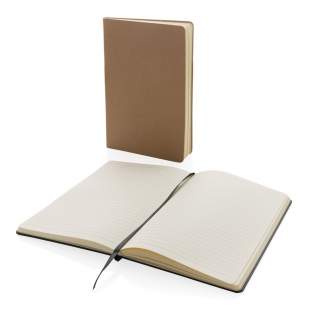 Dit FSC®-notitieboek met harde kaft heeft een FSC-gecertificeerde papieren omslag en een leeslint. 80 vellen/160 pagina's crèmekleurig FSC®-gecertificeerd gelinieerd papier.<br /><br />NotebookFormat: A5<br />NumberOfPages: 160<br />PaperRulingLayout...