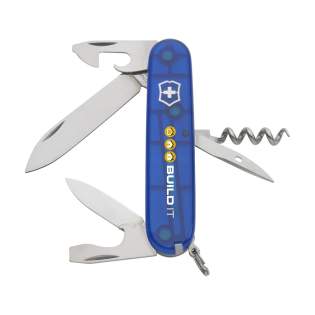 Origineel Zwitsers zakmes uit de Officiersserie van Victorinox met ABS heft, tussenplaten van hard-geadoniseerd aluminium en tools van 100% gerecycled staal. 9-delig met 12 functies: groot mes, klein mes, kurkentrekker, blikopener met kleine schroevendraaier 3 mm, flesopener met grote schroevendraaier 6 mm, draadstripper, priem met pons en draadoog, sleutelring, pincet en tandenstoker. Inclusief gebruiksaanwijzing en met levenslange garantie op materiaal- en fabricagefouten. Victorinox staat wereldwijd symbool voor hoogwaardige kwaliteit, betrouwbaarheid, functionaliteit en perfectie. Op het bezit en/of dragen van messen of multitools in het openbaar kunnen lokale regels van toepassing zijn. Per stuk in doosje.