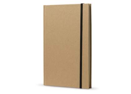 Notebook in A5 size, with elastic strap and 160 creamed coloured lined 70g/m² pages.