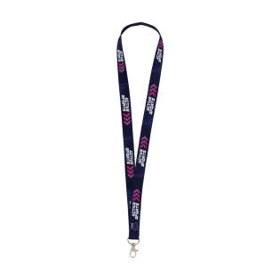 WoW! Lanyard van sterk geweven RPET polyester (gemaakt van gerecyclede PET-flessen). Met metalen karabijnhaak. Inclusief full colour sublimatiedruk. Made in Europe.