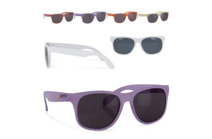 These white unique sunglasses change color when it comes in contact with sun light. This adds the element of surprise to a stylish pair of sunglasses. When the sunglasses haven't been in contact with the sun yet the color is white.