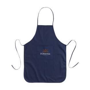 WoW! ECO apron made from 98% recycled cotton and 2% cottion (170 g/m²). With a front pocket. Durable and environmentally friendly.