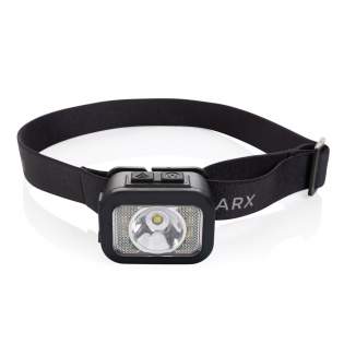 Heavy duty headtorch with integrated high power COB and LED light. The head torch can produce up to 250 lumen and has a beam distance of 70 metres. The casing of the head torch is is made out of RCS certified recycled ABS plastic. RCS (Recycled Claim Standard) is a standard to verify the recycled content of a product throughout the whole supply chain. Total recycled content: 23 % based on total item weight. The head torch is IPX4 waterproof and dust resistant. With adjustable headband to fit all sizes. The head torch has a 800 mAh rechargeable lithium battery that allows 3 hours of non-stop usage on one charge. With 6 light modes that include 100%-50% and SOS mode. Re-charging is easy via type C.<br /><br />Lightsource: COB LED<br />LightsourceQty: 7<br />PVC free: true