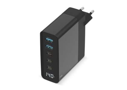 Le chargeur mural GaN Power Delivery de 140 W avec affichage LED est incroyablement puissant. Utilisez le chargeur mural pour charger rapidement plusieurs appareils simultanément tels que votre ordinateur portable, smartphone, tablette et accessoires, et consultez la puissance en temps réel sur l'affichage LED intégré.