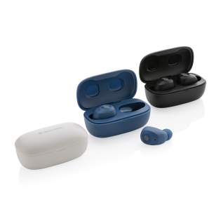 When you open the case and put in the earbuds, the sound hits you. The earbuds and portable charging case are designed to be able to carry no matter where you go and fit easily into your pocket. The comfortable earbuds have up to 6 hours of listening...