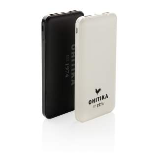 Powerful and portable 10.000 mAh powerbank made out of lightweight ABS that fits into your pocket so perfectly that you can take it anywhere you go. When fully charged it will provide you with enough energy to re-charge your mobile phone up to five t...