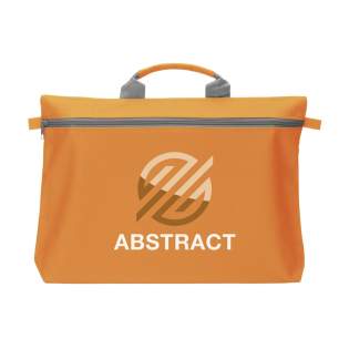 Versatile document bag made from 600D polyester with reinforced handle and full-width zip.