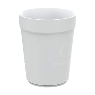 Reusable, stackable cup from the Circulware brand. This cup is made from high-quality plastic and can be used up to 500 times.  Suitable for a hot coffee or a refreshing drink. A great alternative to the disposable cup. This cup is lightweight, easy to clean and stackable, and a great space saver.  BPA-free and Food Approved. Dishwasher safe and microwave safe. 100% recyclable. This cup contributes to a circular economy. Dutch design. Made in Holland. Capacity 300 ml.