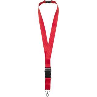 The Yogi lanyard is a good choice for various events and employee badges. This strong polyester lanyard with a practical detachable buckle is also great for attaching ID cards and keys. For extra safety measures the breakaway closure is released when force is applied. The Yogi lanyard is available in several colours.