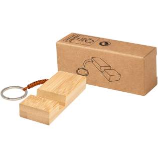 The Bosona phone holder with keychain is designed for convenience and style, and is crafted from responsibly sourced bamboo. This versatile holder keeps your phone secure while allowing easy access, making it perfect for on-the-go lifestyles. Attach it to your keys for effortless portability.