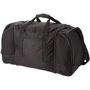 Travel bag with adjustable shoulder strap, big side pockets and front pocket.