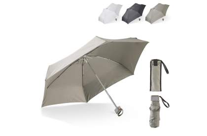 Un parapluie incroyablement léger et solide avec un cadre en aluminium. En raison de sa petite taille, il est facile de mettre dans un sac pour vous garder au sec pendant les averses toujours inattendues. Il est livré avec une pochette assortie.