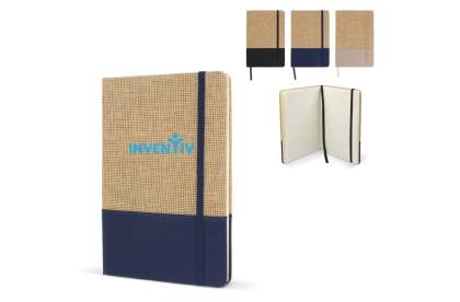 Celebrate sustainability with our Notebook: jute & R-PET cover & FSC pages. Stylish, eco-concious, and perfect for your notes. Make a green statement with every page turned.