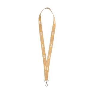 Lanyard gemaakt van kurk. Met metalen karabijnhaak. Duurzaam en ecologisch verantwoord. Made in Europe.