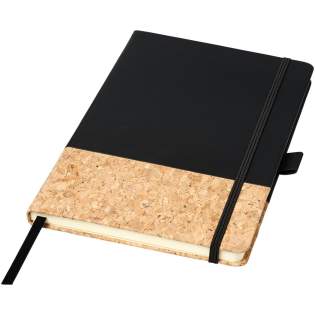 Stylish A5-size hard cover notebook with PU lower part. Features a matching colour elastic closure, ribbon marker, 80 sheets (80gsm) cream colour lined paper and an expandable pocket at the back to keep small notes. Packed in a black box. .