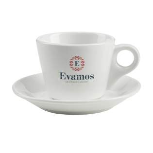 Tasse et sous-tasse en céramique de haute qualité. Capacité 205 ml. Passe au lave-vaisselle. Impression résistante au lave-vaisselle et certifiée selon EN12875-2. Dim. tasse 7 x Ø 8,5 cm. Dim. sous-tasse Ø 13,8 cm.