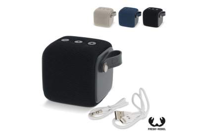 This small Bluetooth speaker is ideal for playing your music/audio on. Connect a second Rockbox Bold S speaker and maximize the sound. The speaker features durable fabric and is fully waterproof.