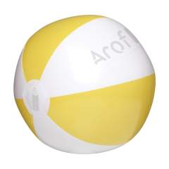 Inflatable beach ball. Printing only possible on the white segment.