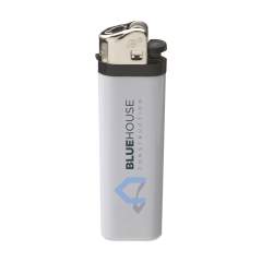 Briquet de qualité de la marque Flameclub® avec flamme réglable. Avec sécurité enfants. Certifié NEN : EN13869. Certifié TÜV et certifié ISO : ISO9994. Briquet ne sont fournis qu’avec l’impression.