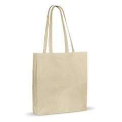 Classic unbleached cotton shoulder bag with gusset. Ideal for promotional activities. This OEKO-TEX® certified bag is a sustainable choice.