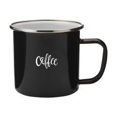 Mug émaillé au style rétro populaire. Belle finition avec une bordure chromée. Le mug présente des imperfections pour accentuer le look rétro. Ne passe pas au lave-vaisselle. Capacité 350 ml. Chaque article est fourni dans une boite individuelle en papier kraft marron.