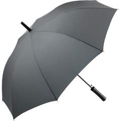 Attractively priced automatic regular umbrella with windproof features Convenient automatic function for quick opening, windproof features for higher flexibility and stability in windy conditions, flexible fibreglass ribs, straight dull black plastic handle with promotional labelling option, higher corrosion protection due to galvanized steel shaft