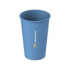 Reusable drinking cup made from plastic. The perfect alternative to the disposable coffee cup. By switching to a reusable cup, billions of fewer cups end up in the waste. This beautiful cup is 100% recyclable, BPA-free and stackable. Capacity 300 ml. Made in Germany. Minimum order 100 pieces per colour.