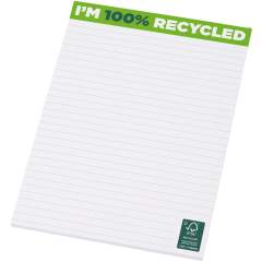 Het standaardmodel bevat 50 vellen gerecycled papier van 80 g/m2. Print in kleur mogelijk op elk blad. Beschikbaar in 3 formaten (25/50/100 vellen).
