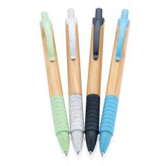 This one of a kind pen combines two sustainable materials resulting in a beautiful design. The pen is made with bamboo and wheatstraw details. With Dokumental Ink blue refill and t/c ball for ultra smooth writing. Average writing length is 1200 metre...