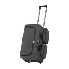 Sac de voyage exclusive et practique sur roulettes. Avec une poignée extensible, un large compartiment principal et 4 poches zippées à l'avant. Conception dans un duo de polyester 600D déperlant dans une structure carrée et finition par une jolie doublure. Capacité env. 31,5 litres.