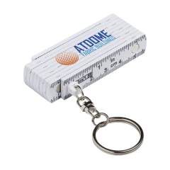 Mini ruler key ring, made from strong fibreglass. Length of ruler 0.5 m/20 in. Calibrated according to European standards.