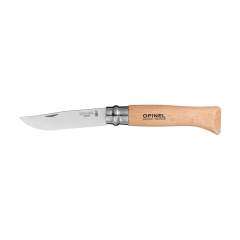 Taschenmesser der Marke Opinel. Die Klinge ist aus rostfreiem Sandvik-Stahl 12C27 gefertigt. Der Griff aus Buchenholz ist mit einer Schutzschicht aus Lack gegen Feuchtigkeit und Schmutz versehen. 95% des Holzes stammt von französischen, nachhaltig geführten Betrieben. Geöffnet hat das Messer eine Länge von 19 cm. Gesichert mit einer Virobloc-Verriegelung. Dieses Messer ist ideal für Picknick und Grillabende, aber auch zum Angeln oder für andere Aktivitäten im Freien. Ein alltagstaugliches Taschenmesser, das man wirklich für alles nutzt. Made in France.