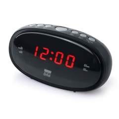 Compact et facile à utiliser ! Ce radio-réveil dispose d'un tuner FM numérique avec 10 stations mémorisables. Grâce à la fonction "Snooze", vous déterminez le temps qui s'écoule avant que l'alarme ne se déclenche à nouveau. De plus, il vous offre la possibilité de programmer 2 heures d'alarme différentes.