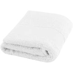 High quality and sustainable 450 g/m² towel that is delightfully thick, silky, and super soft to the skin. This item is certified STANDARD 100 by OEKO-TEX®. It guarantees that the textile product has been manufactured using sustainable processes under environmentally friendly and socially responsible working conditions and is free from harmful chemicals or synthetic materials. Available in a variety of beautiful colours to refine any home or hotel bathroom. The towel is dyed with a waterless dyeing process that reduces freshwater demand and prevents the large volumes of polluted water that are typical of water-based dyeing processes. Towel size: 30x50 cm. Made in Europe. 