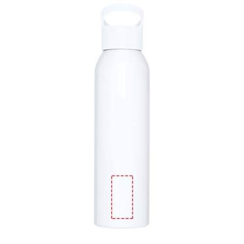 The eye-catching Sky bottle is made of aluminium, a lightweight yet durable material. The screw-on mechanism ensures that the lid opens and closes smoothly, and it has a built-in handle for easy carrying. The water bottle is single-walled and holds up to 650 ml of beverages. Another handy note is that the Sky fits in the side pocket of most backpacks and most car cup holders. 