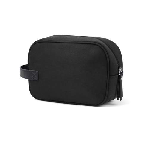 Marlow RCS-certified recycled polyester toiletry bag is a timeless, soft yet durable toiletry bag designed to store all your necessities while travelling and to add an elegant touch to your bathroom shelf at home. Its convenient side handle offers easy carrying, while the zip top ensures secure closure. Equipped with one zipped interior pocket, perfect for organising your essentials. The Marlow series crafted from recycled faux suede with PU details and lining in recycled polyester. Finished with sleek silver hardware. Certified by RCS (Recycled Claim Standard), RSC certification guarantees that the entire supply chain of recycled materials is certified. The total recycled content is based on the overall product weight. This product contains 45% RCS certified recycled polyester.