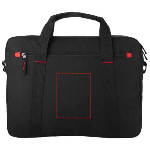 Functional 15.4" laptop bag with padded laptop compartment and adjustable shoulder straps.