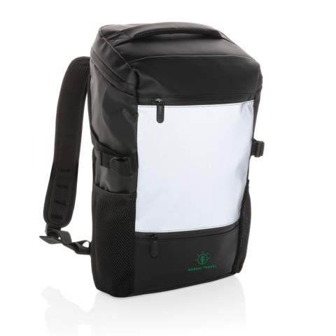 This high visibility easy access laptop backpack is the ideal backpack to carry every day and provides extra safety at night thanks to the big surface of reflective material which ensures you are visible to traffic. The backpack has all the space you'll need in a day bag or carry-on. The roomy main compartment has a 15.6" laptop pocket and a small pocket to quickly grab your phone or keys. The big zipper opening makes it easy to see what's in your backpack at a glance. Water resistant. The reflectivity has been tested in accordance with EN 13356:2001.<br /><br />FitsLaptopTabletSizeInches: 15.6