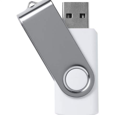 Clé USB (version 2.0) pour transporter et sauvegarder en toute sécurité vos fichiers. Directement utilisable grâce au système "Plug&Play". Utilisable sous Windows, Mac et Linux. Par pièce dans une boîte en carton standard. Le prix inclus 1 couleur de marquage sur 1 côté. A partir de 100 pièces, livrables dans la couleurs PMS de votre choix.