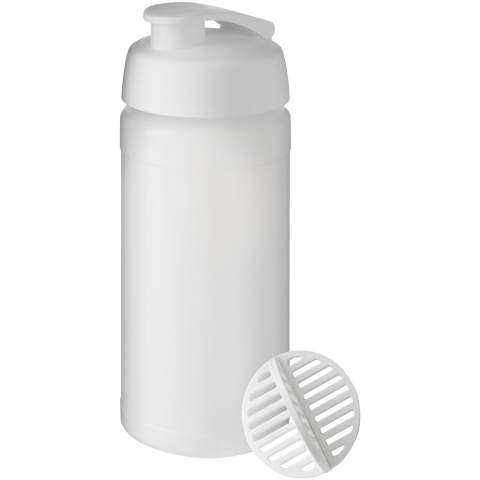 Bouteille de sport à simple paroi avec boule de shaker pour assurer un mélange homogène des boissons protéinées. Dispose d’un couvercle antifuite avec fermeture à clapet. Capacité de 500 ml. Fabriquée au Royaume-Uni. Sans BPA. Conforme à la norme EN12875-1. Lavable au lave-vaisselle.