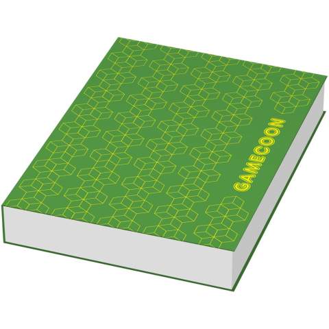 La combinaison de notes adhésives Sticky-Mate® et de notes adhésives aux couleurs néon avec une couverture souple donne un produit utile et un outil promotionnel efficace. Inclut 50 feuilles (80 g/m²) de notes adhésives, dimensions : 100 x 75 mm, et 25 feuilles (80 g/m²) de notes adhésives, dimensions : 50x75mm. Inclut 5 ensembles de 20 notes adhésives aux couleurs néon. La couverture (350 g/m²) est imprimée numériquement avec une finition laminée mate ou brillante.