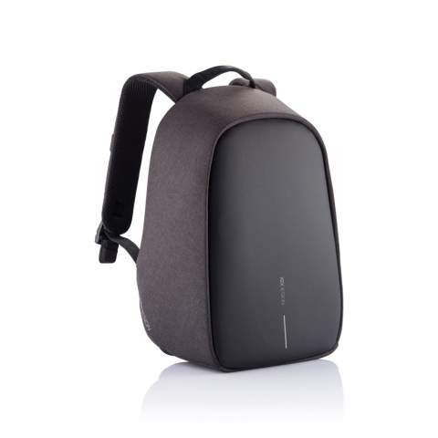 The Bobby Hero line represents a new era in anti-theft backpacks, offering safety, ease and organisation for your daily journeys. Cut-proof protection, discreet zipper closures and concealed pockets ensure the security of your belongings during commutes. The Bobby Hero Small is equipped with an integrated USB charging port, water-repellent fabric, illuminating safety strips and a luggage strap for added convenience. Internally, padded compartments cater to a 13.3” laptop and a tablet up to 12.9”. Made from R-pet fabric with the AWARE™ tracer. With AWARE™, the use of genuine recycled fabric is guaranteed. 25% recycled content. Registered design®<br /><br />FitsLaptopTabletSizeInches: 13.3<br />PVC free: true