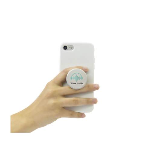 The PopSockets® is a handy multifunctional telephone accessory. Attach this item to the back of your phone with the 3M adhesive strip and use the handy functions: comfortable grip for better hold, functional stand and selfie-holder. It has 2 different pop-up positions and it’s flexible so you can position the smartphone any way you like. Suitable for all commonly used types of smartphones, iPhones and other devices. Read the supplied instructions for optimal use and maintenance of the PopSocket®.  Extra info regarding delivery time incl. print: 120 - 250 units 1 to 2 weeks, 250 - 500 units: 2 to 3 weeks, more than 500 units: approx. 4 weeks, more than 2,500 units: 4 to 6 weeks. PopSockets® are only supplied with print.