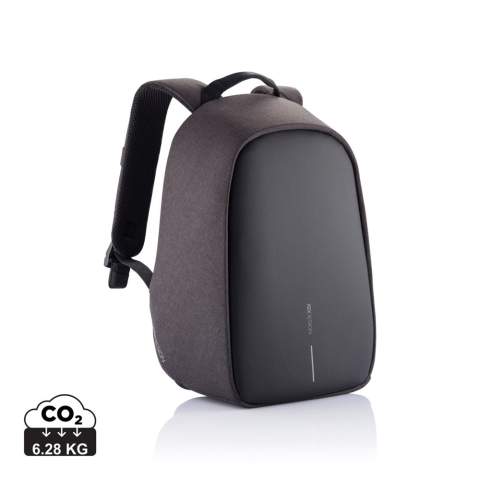 The Bobby Hero line represents a new era in anti-theft backpacks, offering safety, ease and organisation for your daily journeys. Cut-proof protection, discreet zipper closures and concealed pockets ensure the security of your belongings during commutes. The Bobby Hero Small is equipped with an integrated USB charging port, water-repellent fabric, illuminating safety strips and a luggage strap for added convenience. Internally, padded compartments cater to a 13.3” laptop and a tablet up to 12.9”. Made from R-pet fabric with the AWARE™ tracer. With AWARE™, the use of genuine recycled fabric is guaranteed. 25% recycled content. Registered design®<br /><br />FitsLaptopTabletSizeInches: 13.3<br />PVC free: true